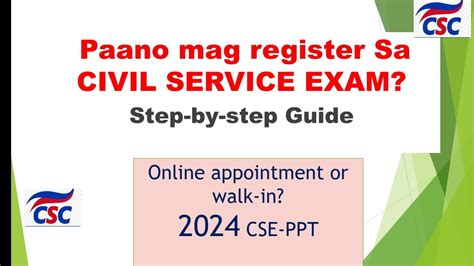 how to get slot in civil service exam|2024 Step.